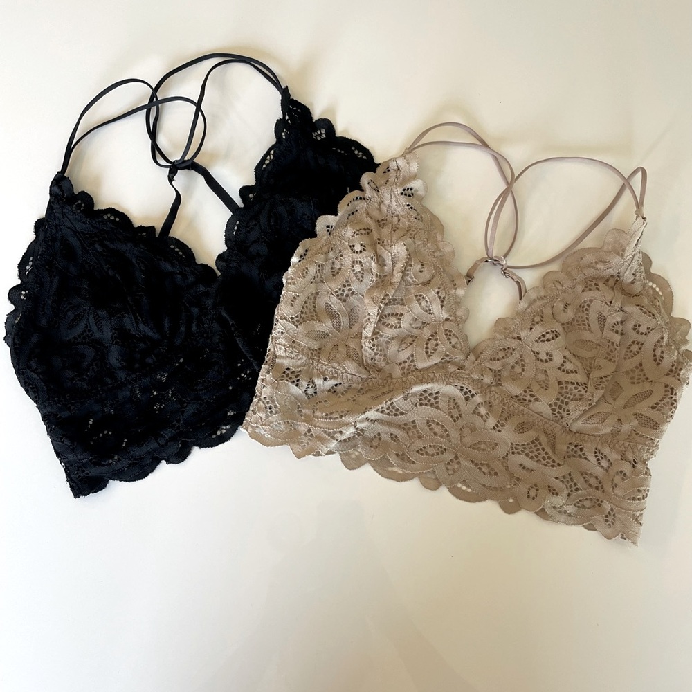 Abercrombie Intimates Bundle of 2 Lace Bralettes